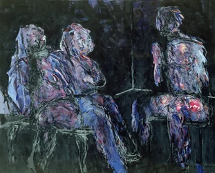 Two women and a man, 1986